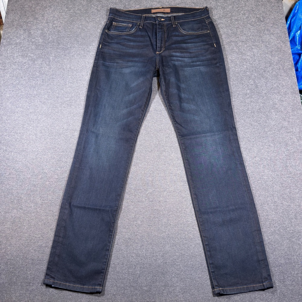 Joe's Jeans The Brixton Straight Narrow Men 33x34 Blue Denim Stretch Pants Dark